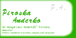 piroska anderko business card